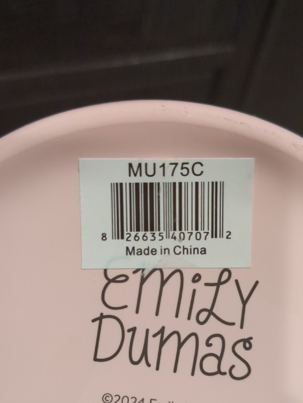 Emily Dumas Pastel Pink Ghost Soft Touch Mug 16oz Hello Bootiful  (As-is) - Picture 8 of 8